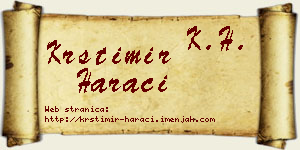 Krstimir Harači vizit kartica